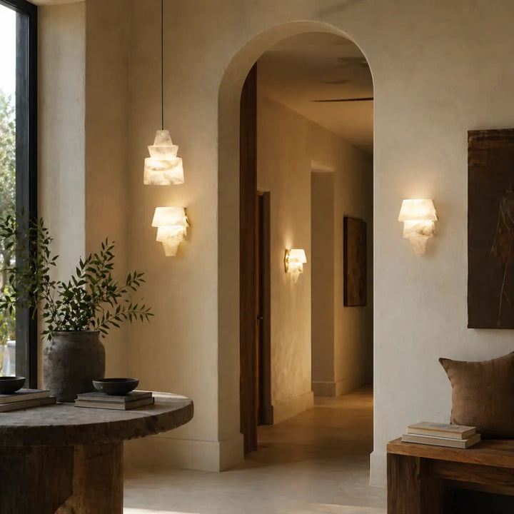 Eira Layered Alabaster Pendant Lamp 11