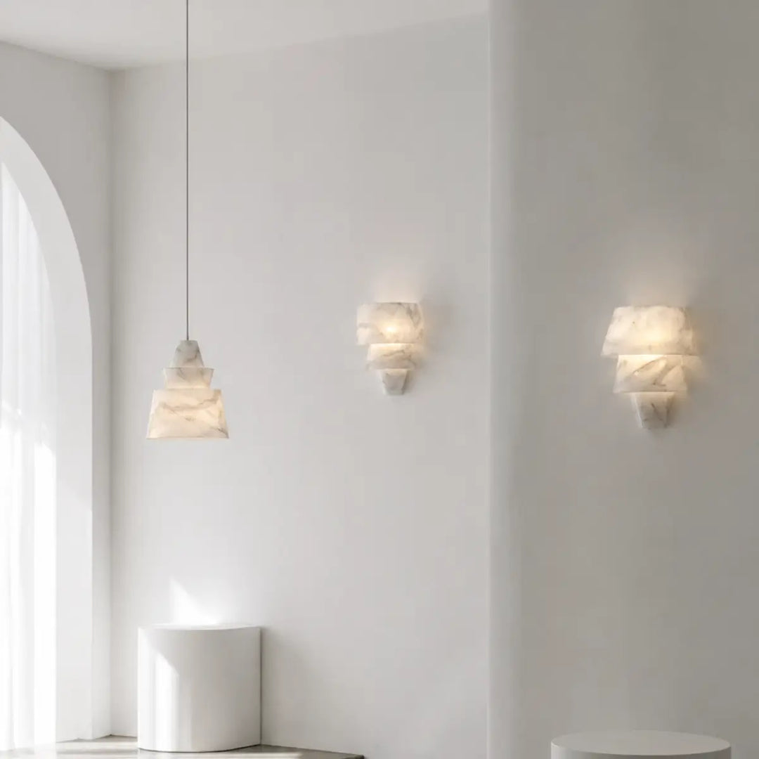 Eira Layered Alabaster Pendant Lamp 12
