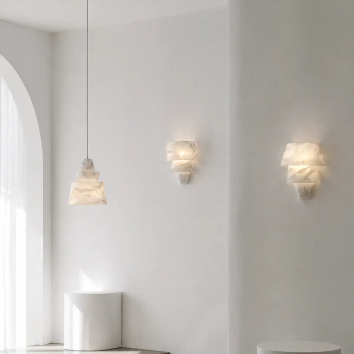 Eira Layered Alabaster Pendant Lamp 12