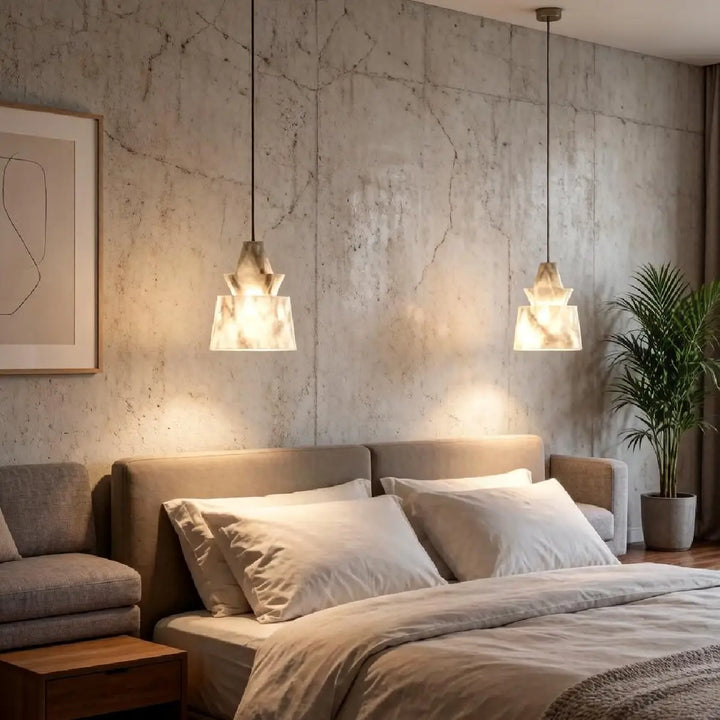 Eira Layered Alabaster Pendant Lamp 8