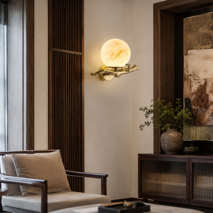 Elarvune Alabaster Branch Wall Lamp 1