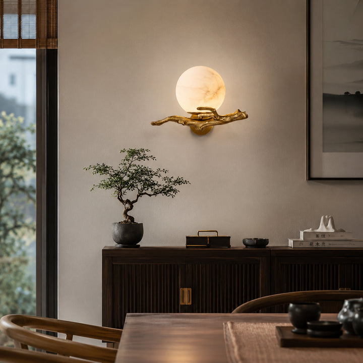 Elarvune Alabaster Branch Wall Lamp 2