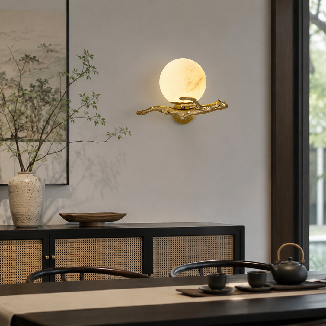 Elarvune Alabaster Branch Wall Lamp 3