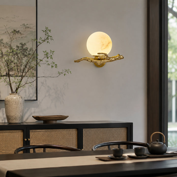 Elarvune Alabaster Branch Wall Lamp 3