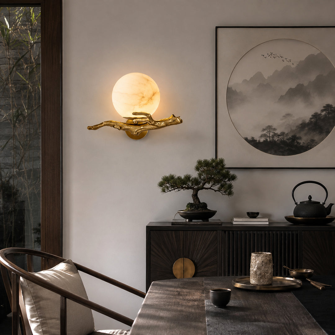 Elarvune Alabaster Branch Wall Lamp 4