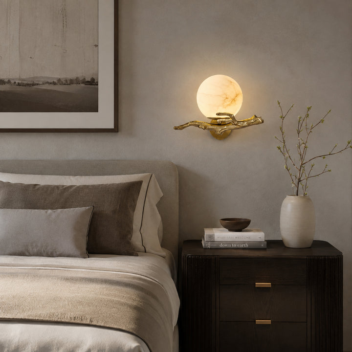 Elarvune Alabaster Branch Wall Lamp 5