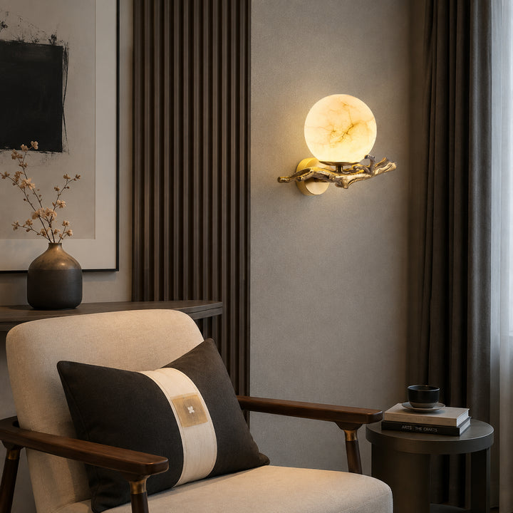 Elarvune Alabaster Branch Wall Lamp 6