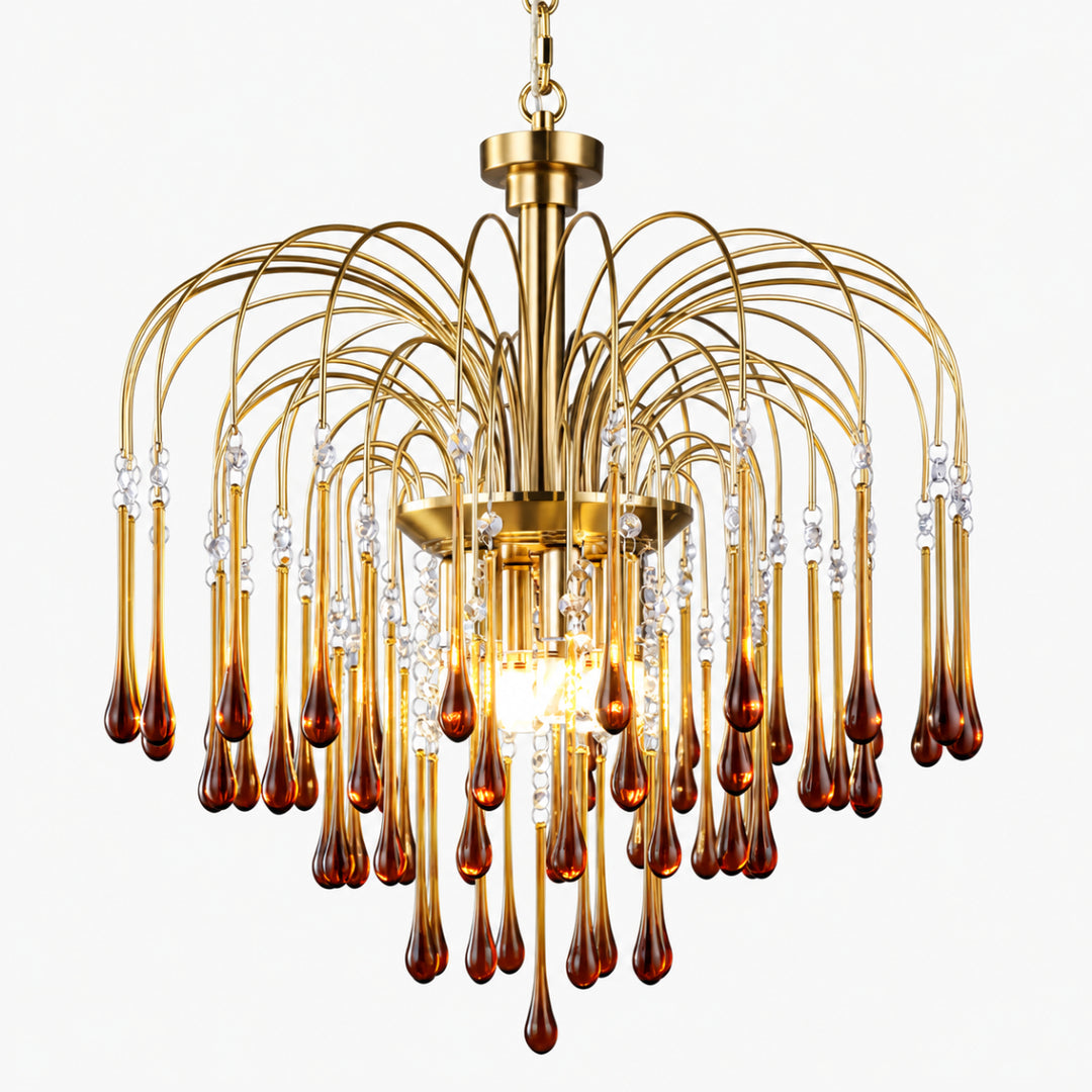 Elbric Teardrop Glass Chandelier 10