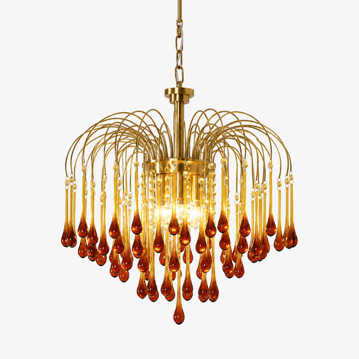 Elbric Teardrop Glass Chandelier 12