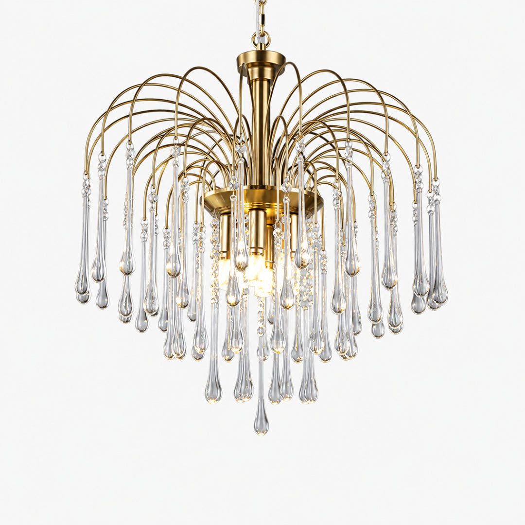 Elbric Teardrop Glass Chandelier 13