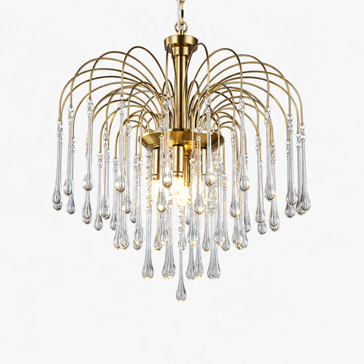 Elbric Teardrop Glass Chandelier 13