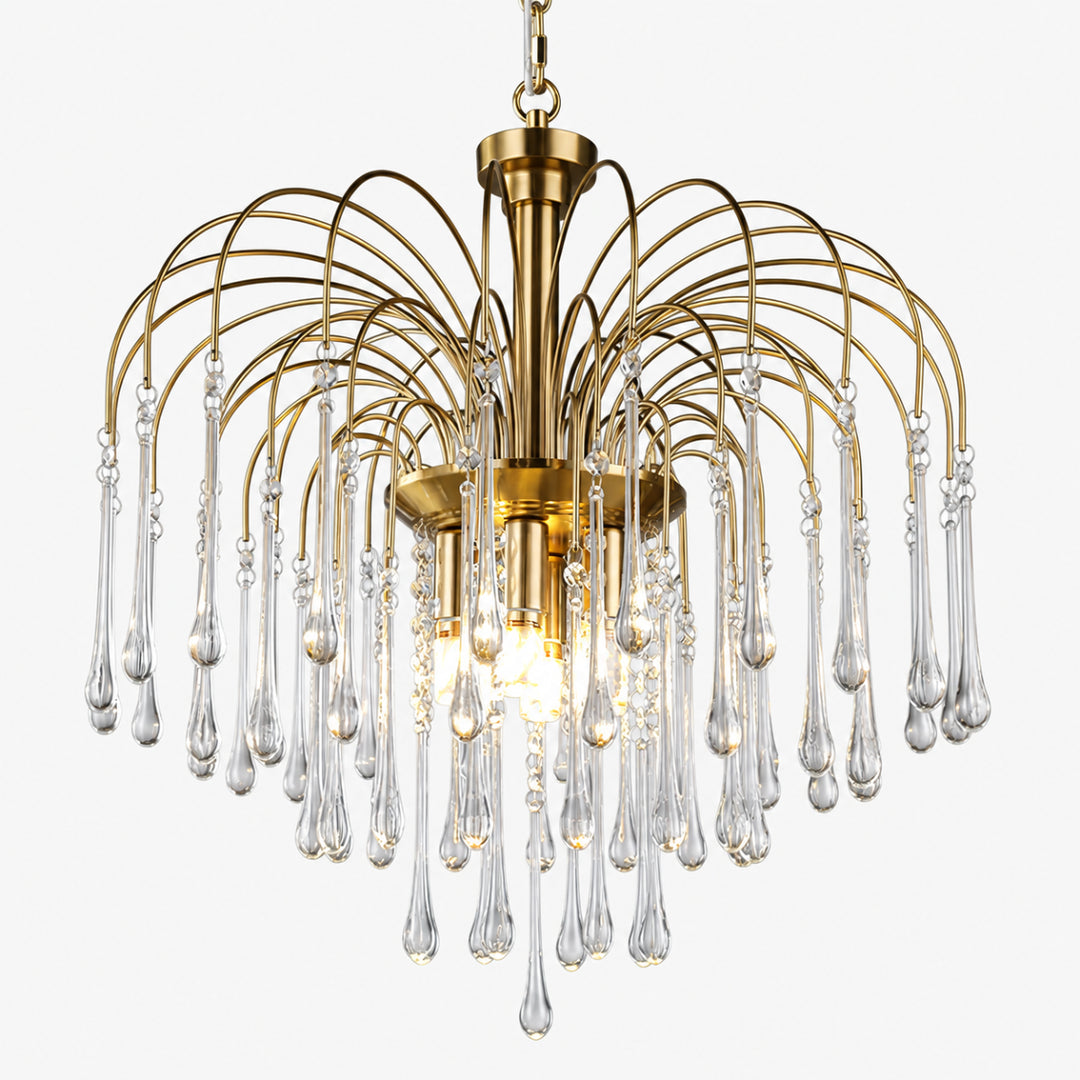 Elbric Teardrop Glass Chandelier 14