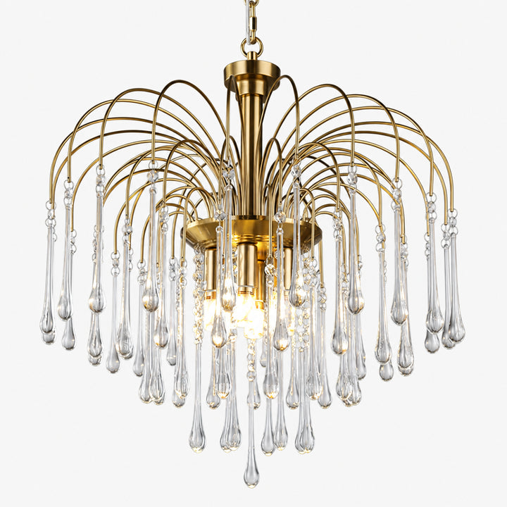 Elbric Teardrop Glass Chandelier 14