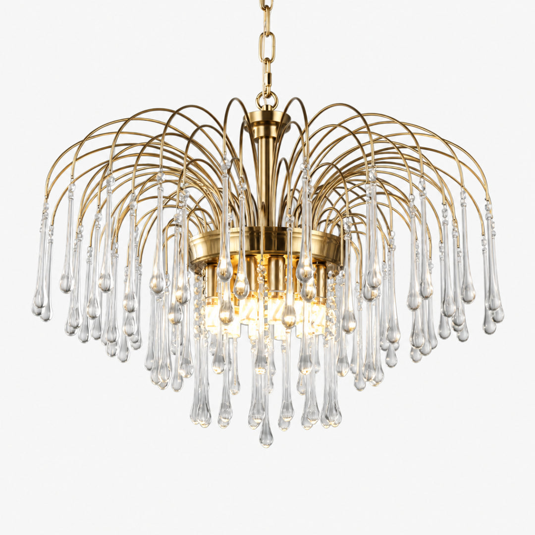 Elbric Teardrop Glass Chandelier 15