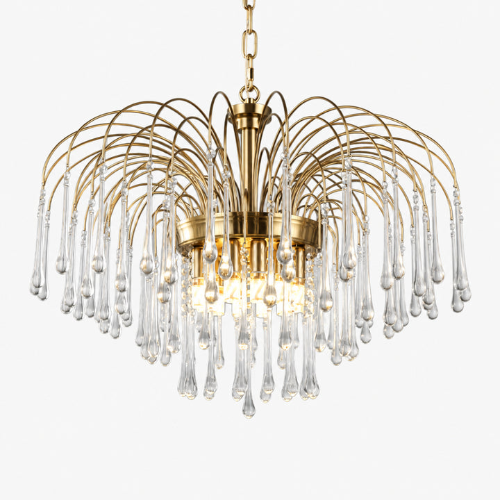 Elbric Teardrop Glass Chandelier 15