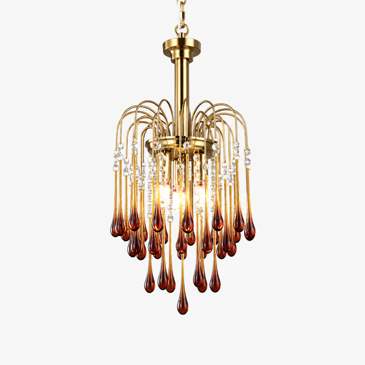 Elbric Teardrop Glass Chandelier 16
