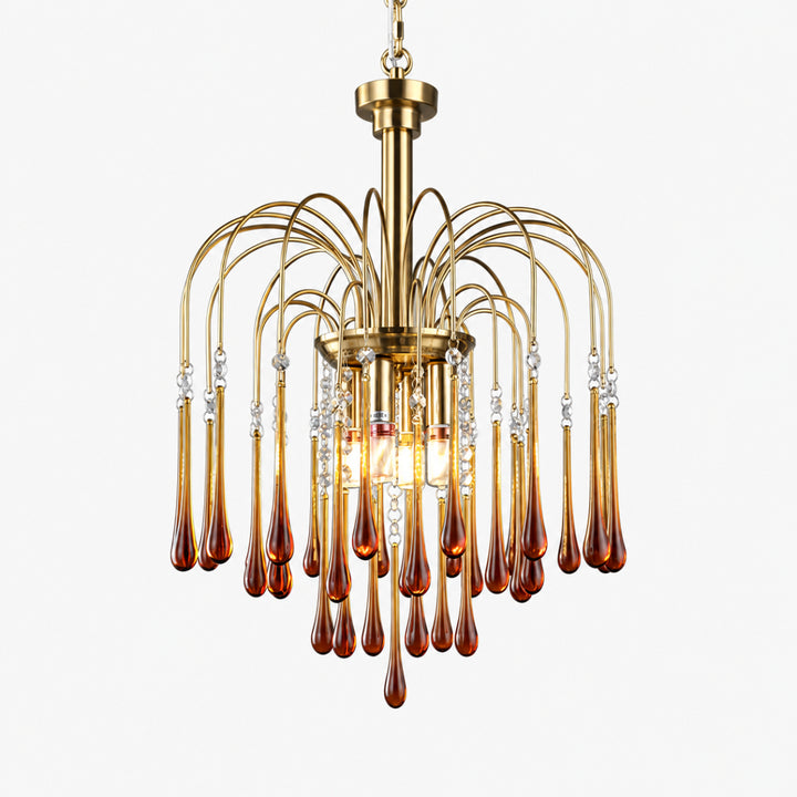 Elbric Teardrop Glass Chandelier 6