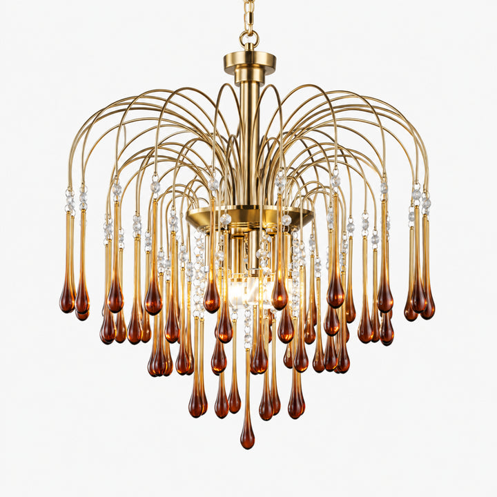 Elbric Teardrop Glass Chandelier 8
