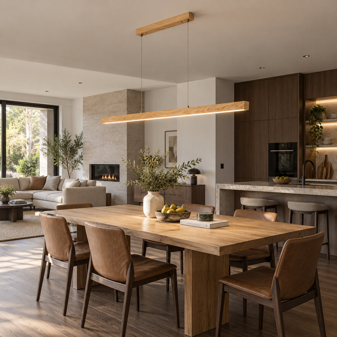 Eldaro Wood Linear Pendant Light 2