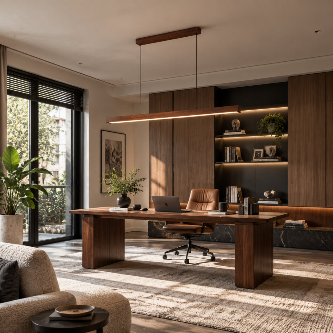 Eldaro Wood Linear Pendant Light 3