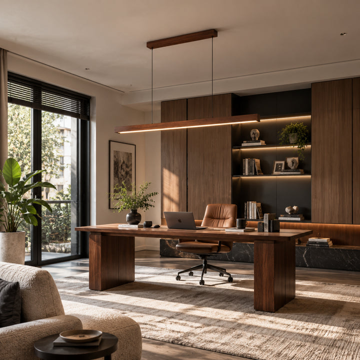 Eldaro Wood Linear Pendant Light 3