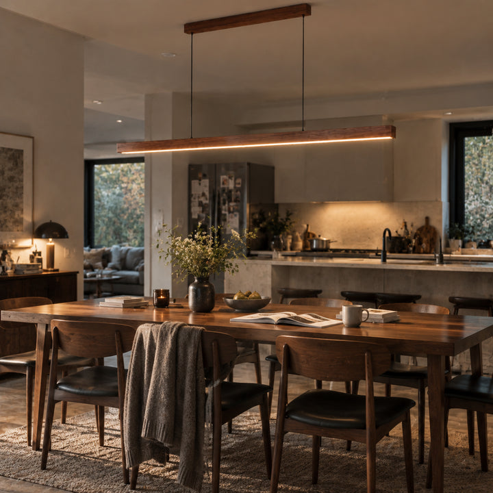 Eldaro Wood Linear Pendant Light 4