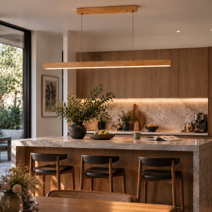 Eldaro Wood Linear Pendant Light 5