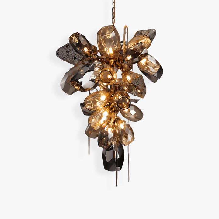 Eldran Smoke Gray Glass Chandelier 1