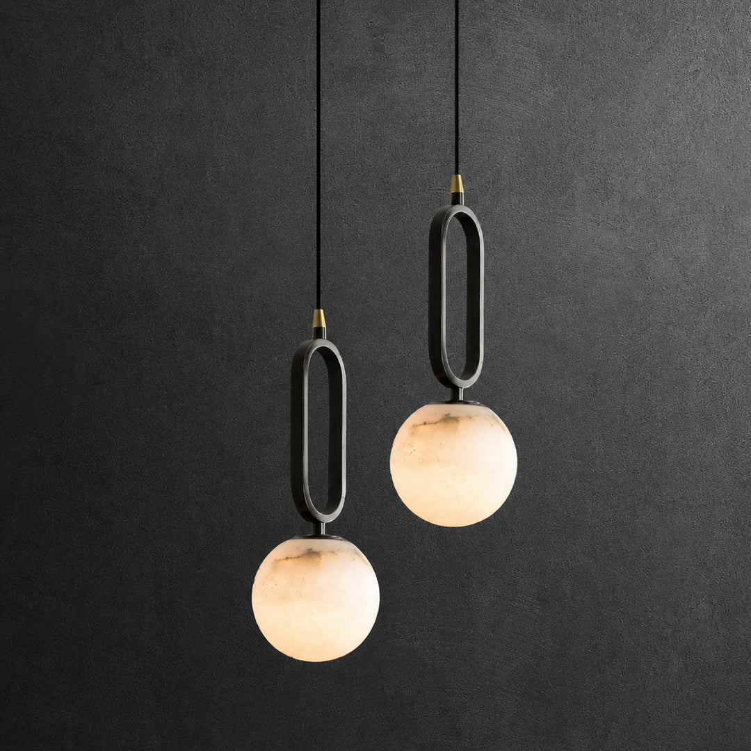 Elvarin Alabaster Globe Pendant Lamp 10