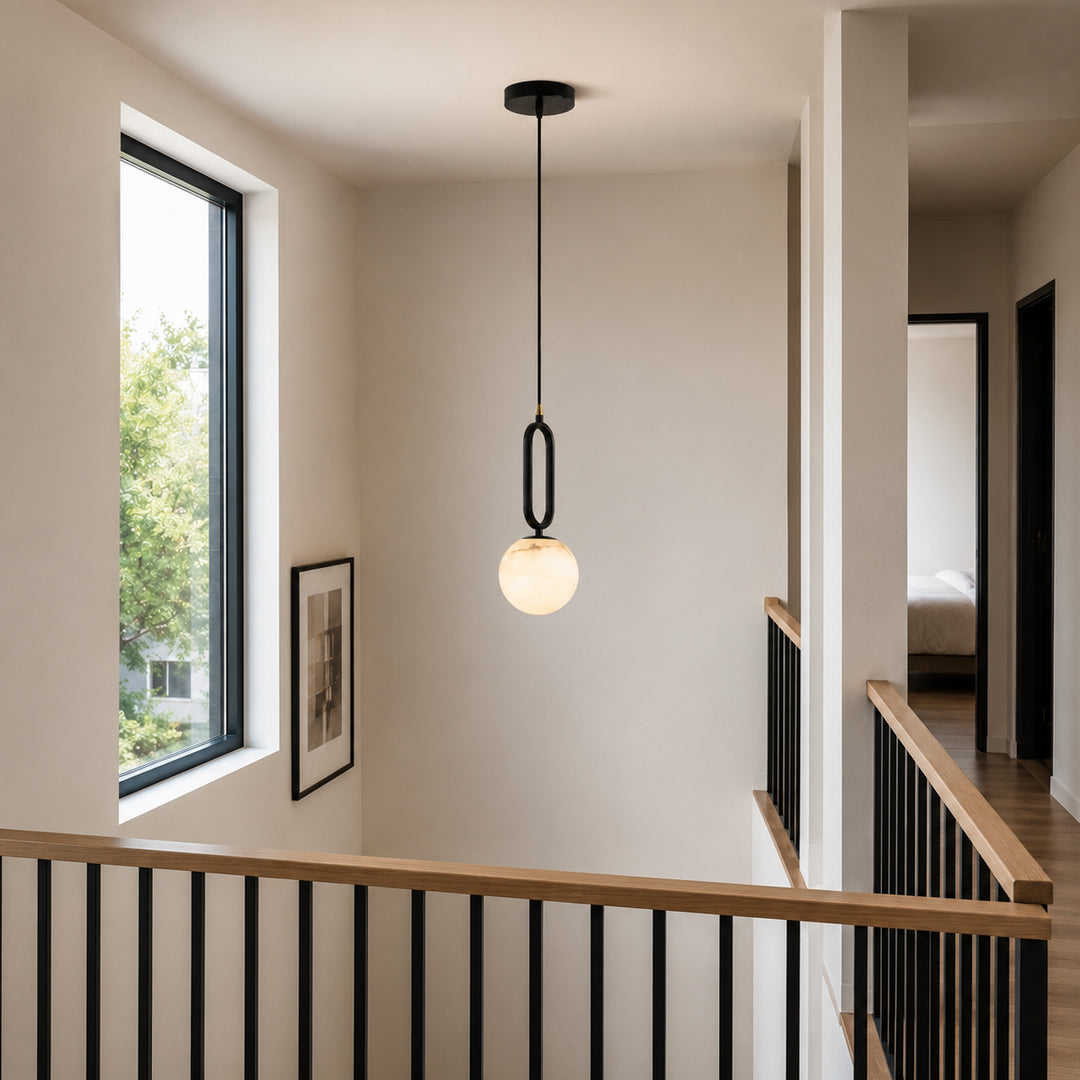 Elvarin Alabaster Globe Pendant Lamp 11