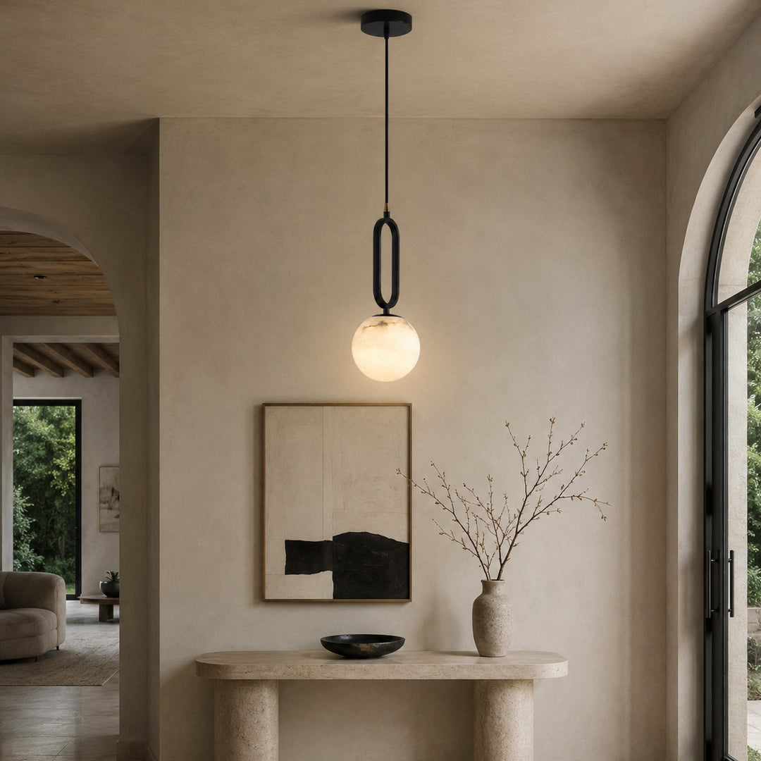 Elvarin Alabaster Globe Pendant Lamp 5