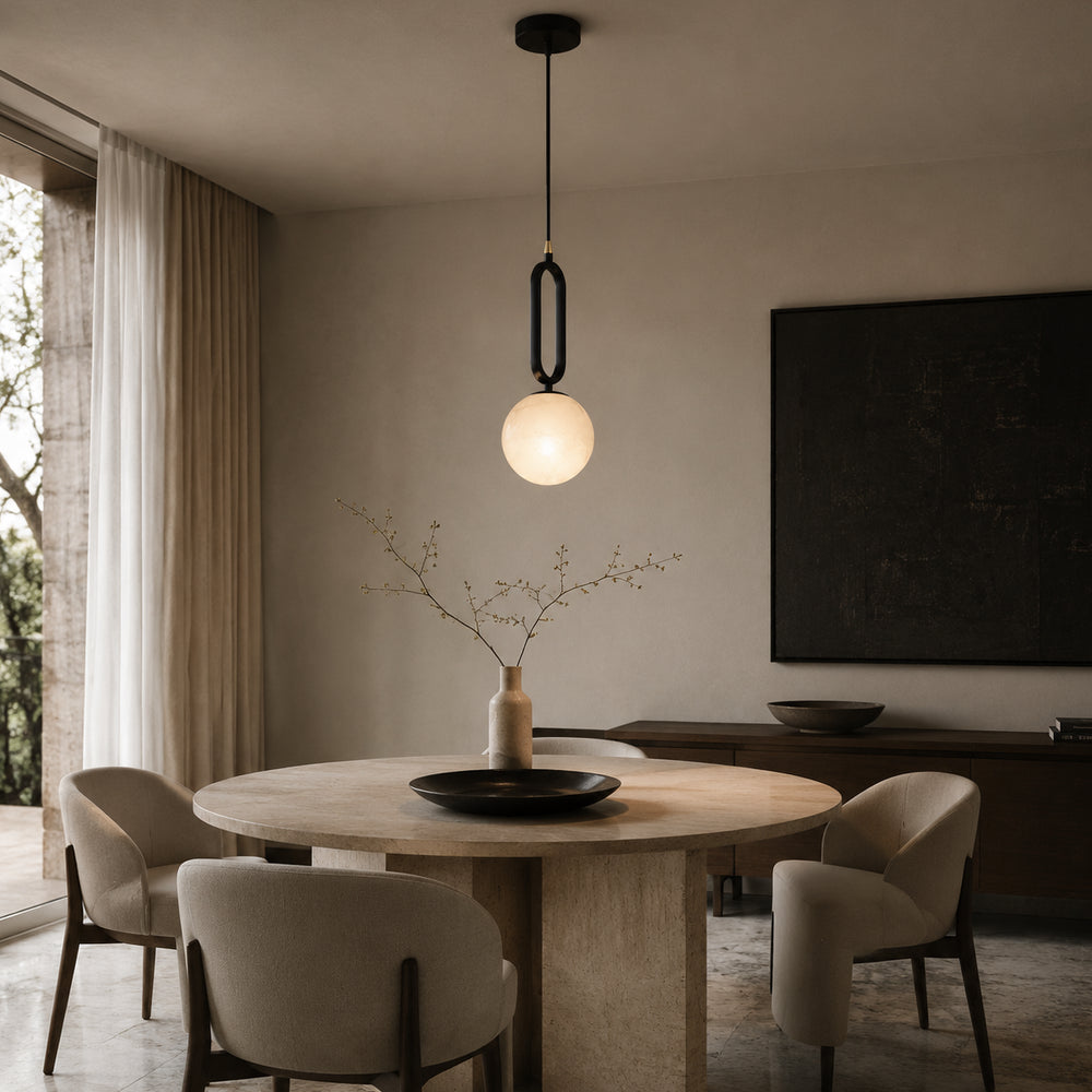 Elvarin Alabaster Globe Pendant Lamp 6