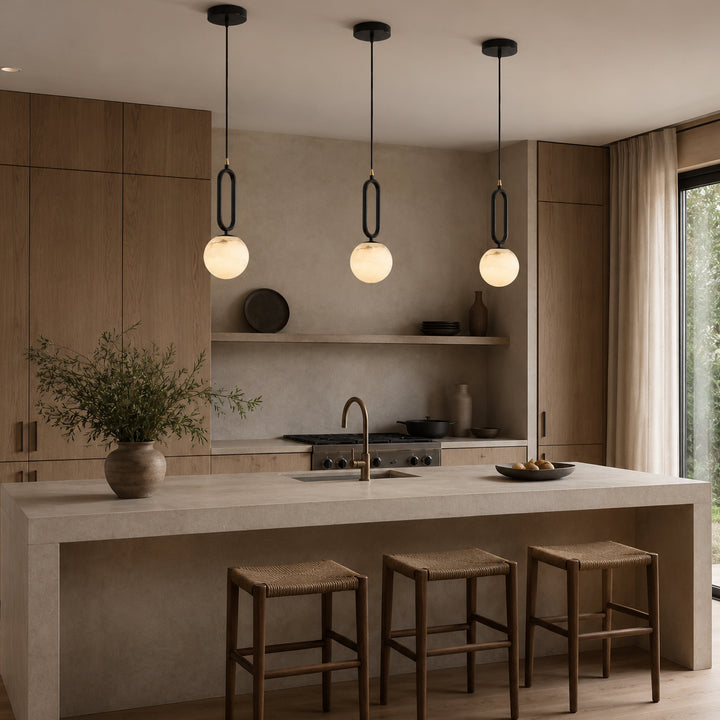 Elvarin Alabaster Globe Pendant Lamp 7