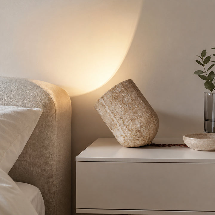 Elvona Travertine Table Lamp 1
