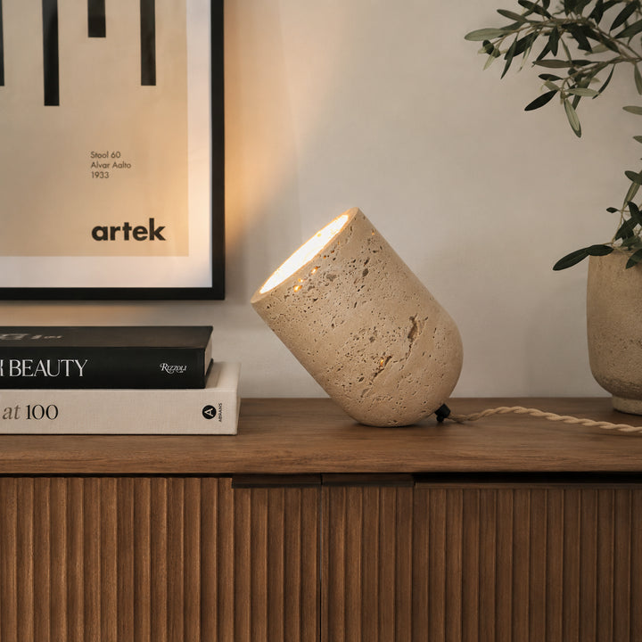 Elvona Travertine Table Lamp 2