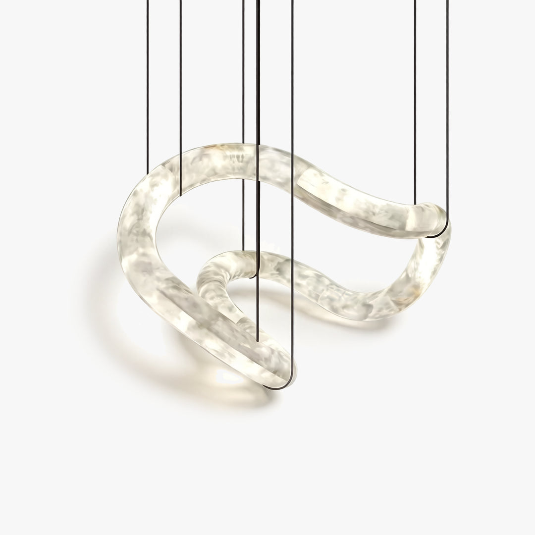 Ethereal Wave Alabaster Chandelier 1