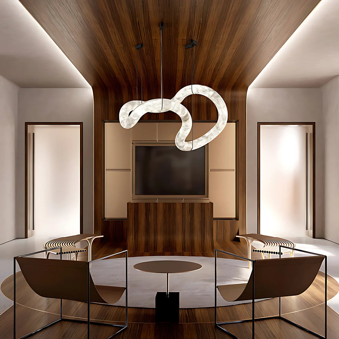 Ethereal Wave Alabaster Chandelier – AIBIALIGHT