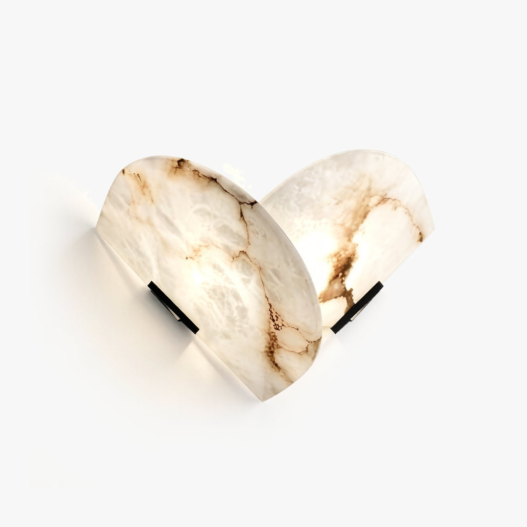 Fan Shaped Alabaster Wall Lamp 1