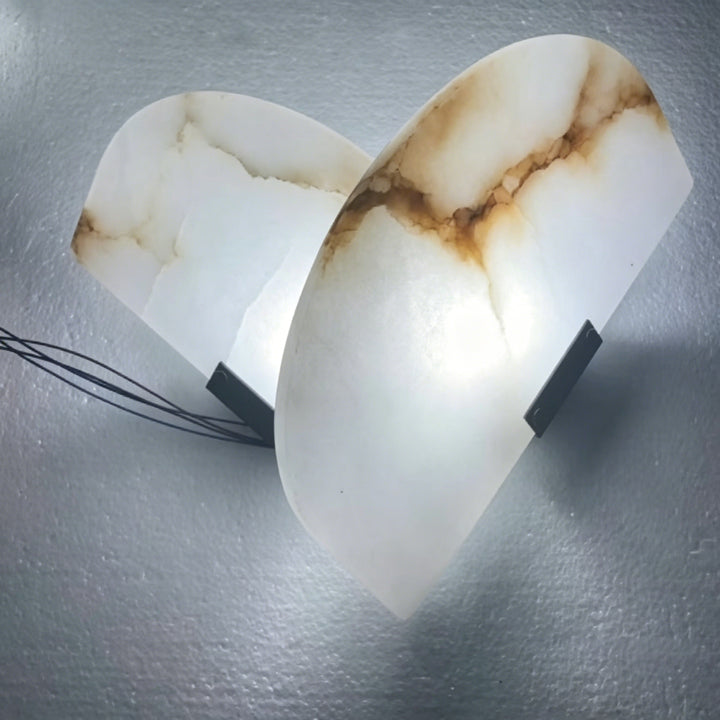 Fan Shaped Alabaster Wall Lamp 8