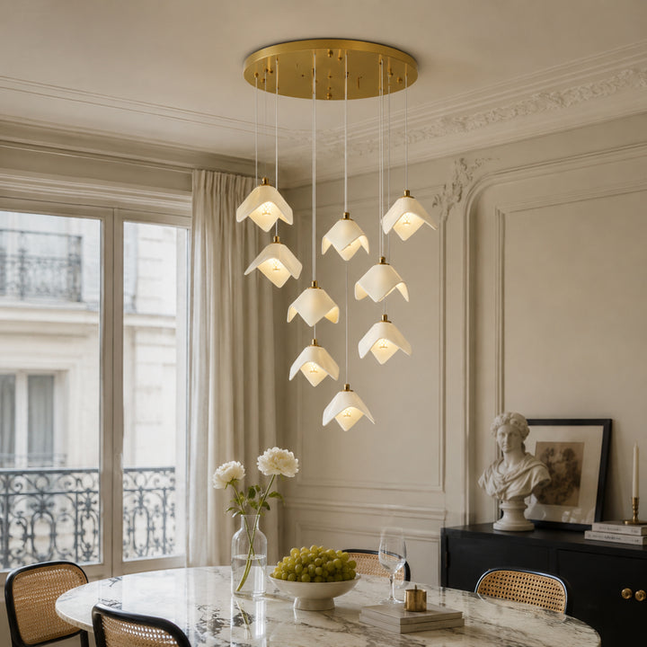 Flowing Petal Chandelier A 9