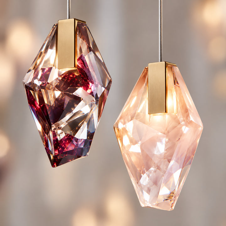 Geodane Long Crystal Cluster Chandelier 1