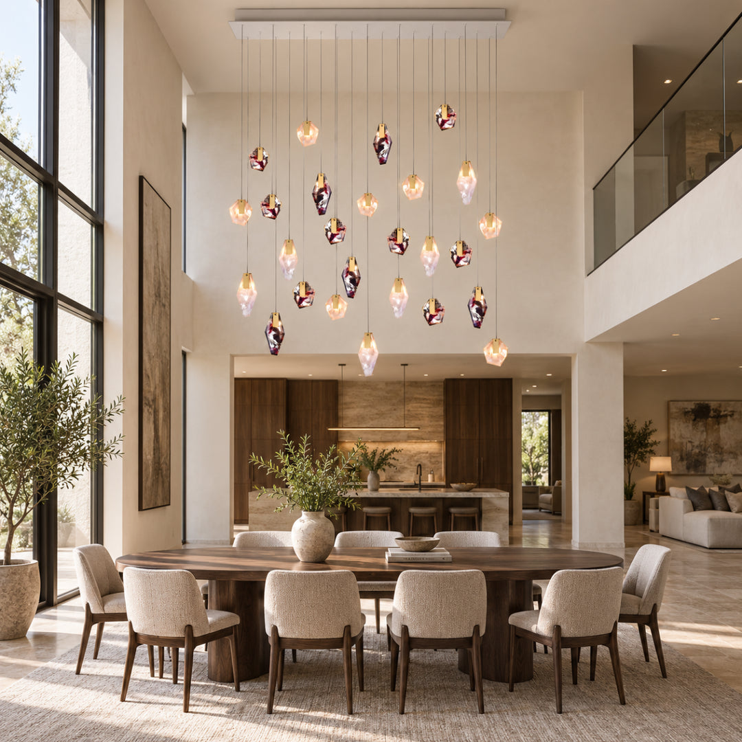 Geodane Long Crystal Cluster Chandelier 10