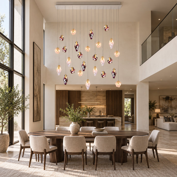 Geodane Long Crystal Cluster Chandelier 10