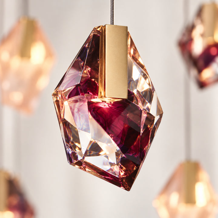 Geodane Long Crystal Cluster Chandelier 2