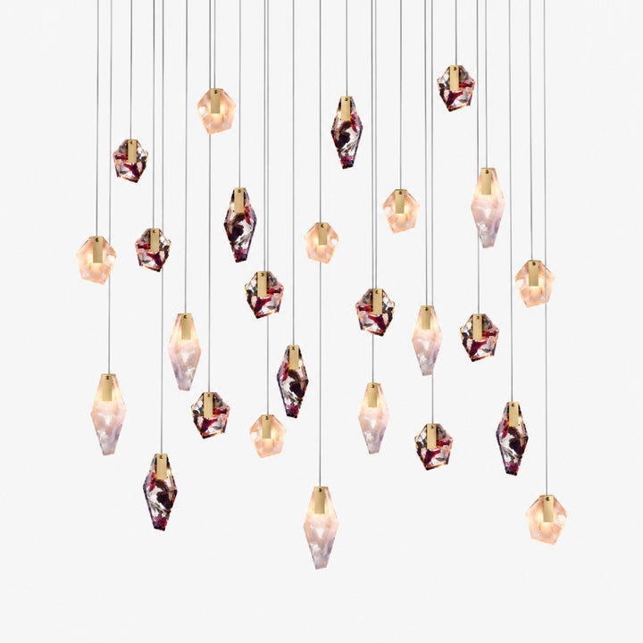 Geodane Long Crystal Cluster Chandelier 3