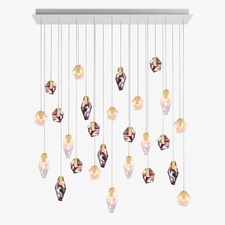 Geodane Long Crystal Cluster Chandelier 4