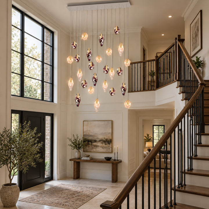 Geodane Long Crystal Cluster Chandelier6