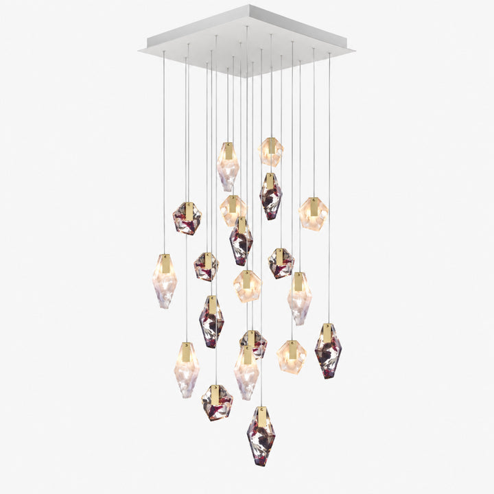 Geodane Square Crystal Cluster Chandelie 11