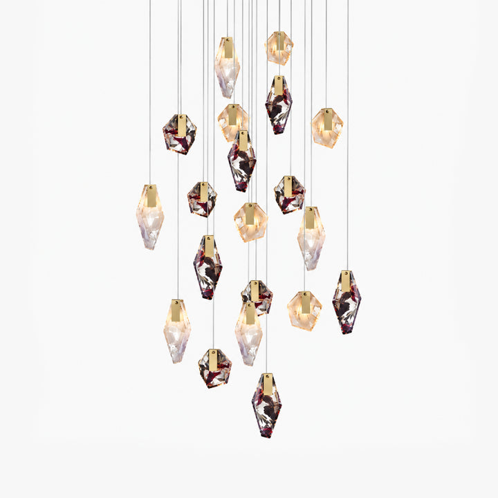 Geodane Square Crystal Cluster Chandelier 3