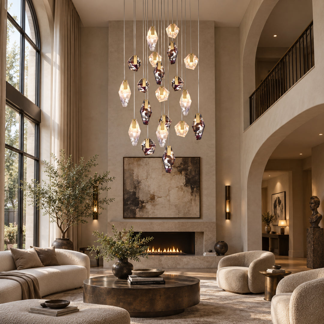 Geodane Square Crystal Cluster Chandelier 5